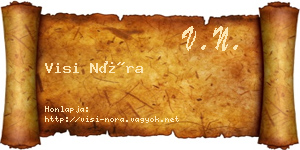 Visi Nóra névjegykártya