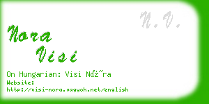 nora visi business card